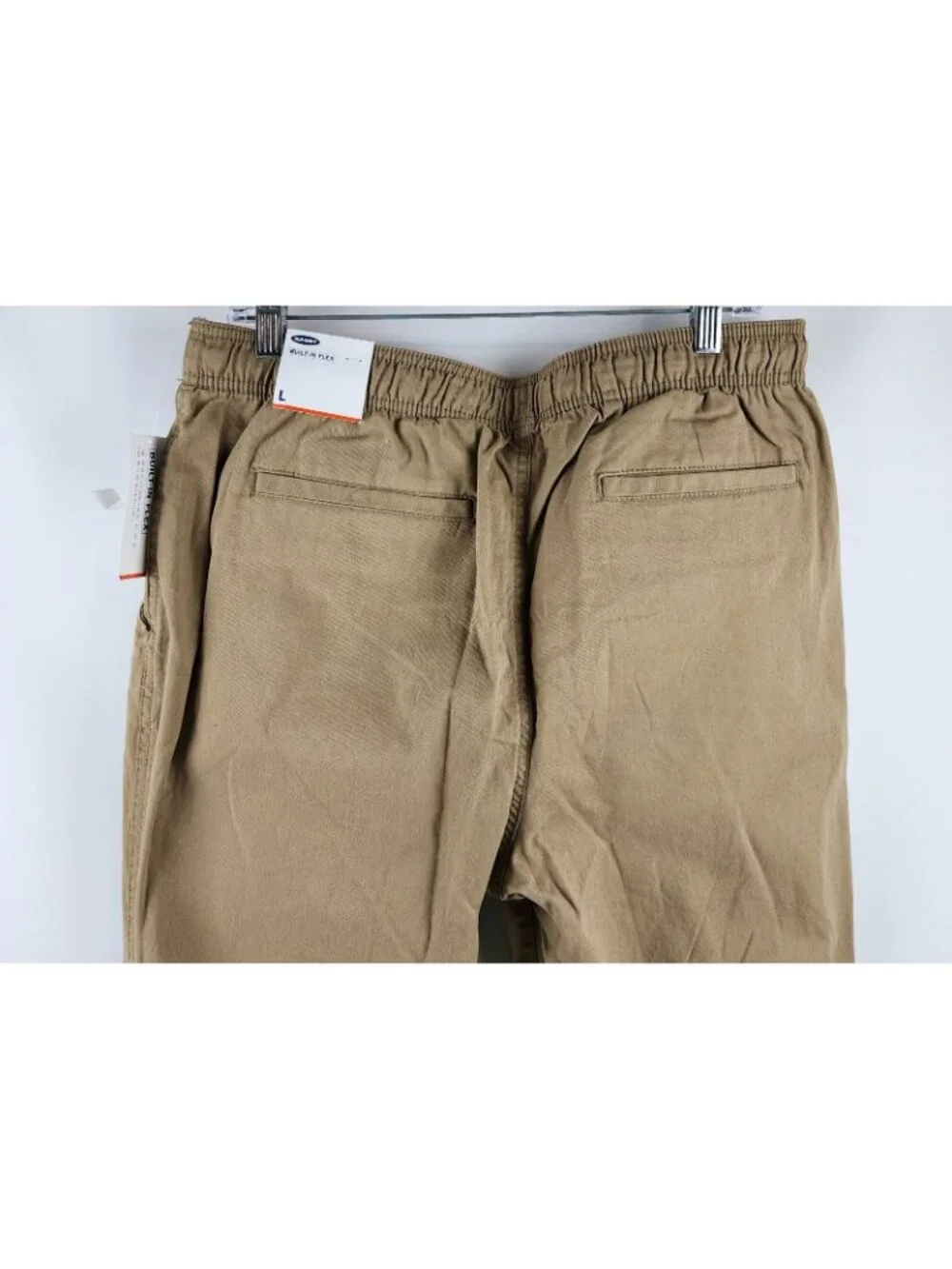 Old Navy Pants Mens Large Tan Built-in Flex Modern Joggers Tapered Leg 34x29 NWT